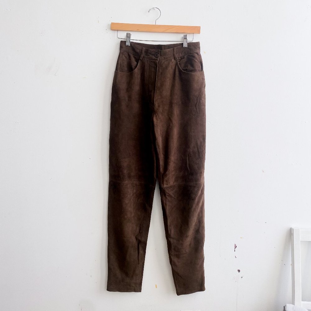 VINTAGE  Brown Goat Suede Pants